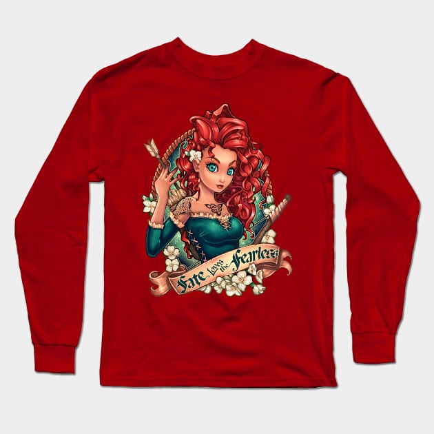 FATE LOVES THE FEARLESS Long Sleeve T-Shirt by Tim_Shumate_Illustrations